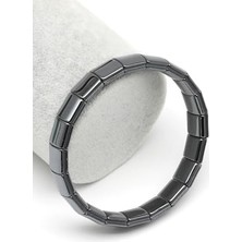 Trendexa Doğal Hematit Taşından Bileklik, 9 x 10 Mm, Özel Kesim