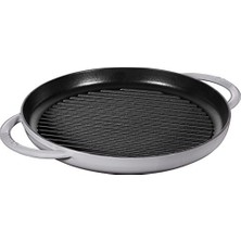 Trendexa Tava; Grill Pans Çift Kulplu Döküm Izgara, Gri