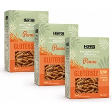 Harras Kırmızı Mercimek Glutensiz Penne Makarna 3 x 240 G – Toplam 720 G