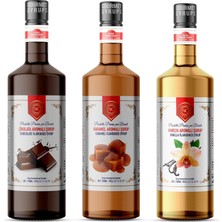 Tr Çikolata, Karamel, Vanilya Aromalı Şurup 3'lü Set (3X700 Ml)