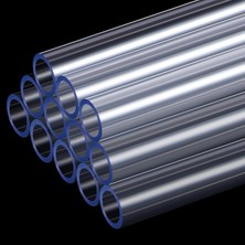Tr 12 Adet Petg Tüp 0,39 Inç/10 mm Id, 0,55 Inç/14 mm Od Sert Petg Boru Şeffaf Su Soğutma Kiti