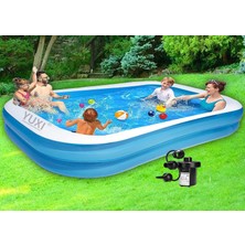 Tr Bestway Dikdörtgen Şişme Çocuk Havuzu 54006, 262X175X51 Cm, Mavi, Tek Ebat