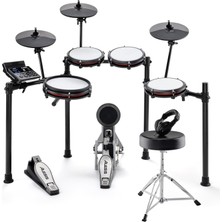 Tr Drums Nitro Max Kit Paketi - Mesh Davul Pedleri, Davul Çubukları, Davul Taburesi ve Kulaklıkla