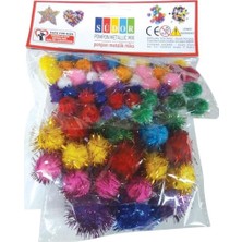 Tr Sudor Metalik Pon Pon Seti 10 mm + 20 mm + 30 mm 40 Parçalı