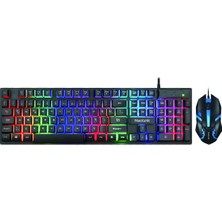 Tr GTX300 Rainbow Rgb Işıklı Klavye Mouse Set