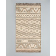 Tr Welle Dokuma Kilim 80X150 cm Açık Krem - Kahve