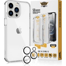 Tr iPhone Avantaj Paket - Şeffaf Hybrid Kılıf + Easyfit 5d Ekran Koruyucu + Lens Koruyucu (Şeffa