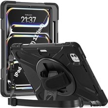 Trendexa iPad Pro 11 2024 Uyumlu Defender Tablet Silikon Kılıf - Siyah