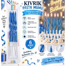 Avcı Parti Dünyası Mavi 6'lı Doğum Günü Mumu