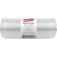 Trendexa Ekonomik Endüstriyel Mini Şeffaf Çöp Torbası 40'lı 40X50 Cm, Yırtılmaya Dayanıklı ve Sızdırmaz, Çift Katlı, Geri Dönüştürülebilir