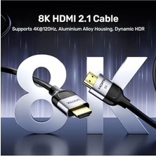 Trendexa HDMI 2.1 Kablo, 8k 60Hz, Yüksek Hızlı, 1.5 Metre, Gri