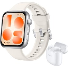 Trendexa Watch Fıt 5 Akıllı Saat + Freebuds Se 2,1.82″ Ekran, Beyaz, Şık Tasarım, Nfc, Düşme Algılama, Uzun Pil Ömrü, Sağlık Yönetimi, 100+ Antrenman Modu, 5 Atm Su Geçirmez, Android & Ios