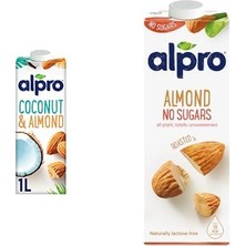 Trendexa Hindistan Cevizi & Badem Bitki Bazlı Içecek 1 L ve Alpro Şekersiz Badem Bitki Bazlı Içecek 1 L