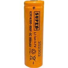 Aydogan's Ayd ICR14500-900F-5C Lityum Ion 3.7V 900MAH 5c Deşarj Akımı Düz Kafa Pil