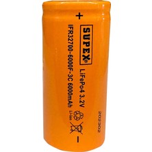 Aydogan's Ayd IFR32700-6000F-3C 3.2V Li-Ion 6000MAH 3c Deşarj Akımı Düz Kafa Pil