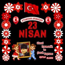 Trendexa 23 Nisan Çocuk Bayramı Parçalı Pano Süsü Model 01 | Okul ve Sınıf Panosu Figür Seti