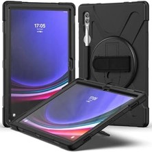 Trendexa Galaxy Tab S9 Ultra Defender Tablet Silikon Kılıf, Siyah