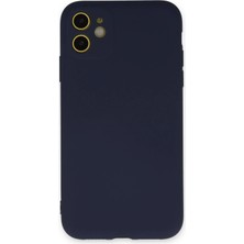 Edntrend Newface Iphone 11 Kılıf Nano Içi Kadife Silikon - Lacivert
