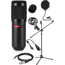 Tr BM800 Mikrofon + Shock Mount + Stand + Filtre + Dönüştürücü