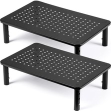 Tr 2 Paket Masaüstü Yükseltici, 3 Yüksekliği Ayarlanabilir Monitör Standı, 2 Monitör, Pc, Bi