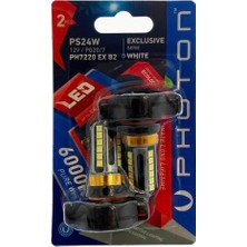 Trendexa Beyaz PS24W 12V PG20/7 PH7220 Ex B2 LED Ampul, 2 Adet
