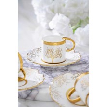 Trendexa Kıeran Gold 6 Kişilik Kahve Fincanı Seti HXF-06801