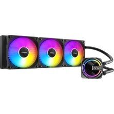Trendexa Skeleton 360 Argb Aıo Sıvı Işlemci Soğutucu, 360 Mm, 3X120 mm Pwm Argb Fan, Bakır Taban, Intel LGA115X/1200/1700/20XX, Amd Am4/am5, Siyah