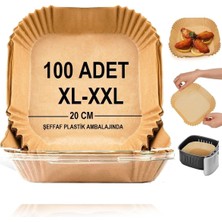 Tr Airfryer Pişirme Kağıdı,xl-Xxl Büyük Boy, Kare, 100 Adet Hava Fritöz Parşömen Fırın Ka