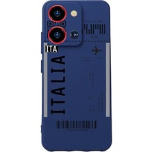 Trendexa S19 Max Pro S Zoom ile Uyumlu Baskılı Kamera Korumalı Lacivert Silikon Kılıf