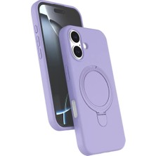 TeknoKapsül Apple Iphone 16 Plus Regal Magsafe Standlı Kapak - Lila