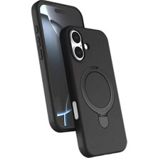 TeknoKapsül Apple Iphone 16 Plus Regal Magsafe Standlı Kapak - Siyah