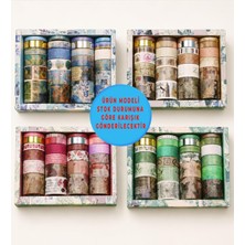 Tr Renkli Retro Mini Washi Bant Seti