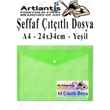 Tr A4 Çıtçıtlı Dosya Şeffaf Renkli Zarf Dosya 1 Adet Çıt Çıtlı Dosya Su Geçirmez 100 Yap