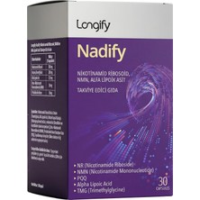 Tr Nadify Nr, Nmn, Pqq, Alfa Lipoik Asit ve Tmg, Nad+ Öncülü Takviye Edici Gıda 30 Kapsül