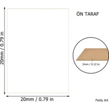 Tr 3 mm 20X20 Mdf Plaka (5 Adet) - Hobi, Maket, Ahşap El Sanatları Için Uygun (5`li Paket)