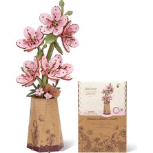 Tr Sakura TW101 3D Yapboz - Yapay Ahşap Çiçek Kendin Yap - Yetişkinler Için Model Yapımı Seti