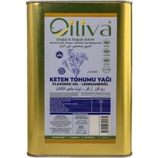 Trendexa Soğuk Sıkım Saf Flaxseed Oil, OILIVA%100 Doğal Keten Tohumu Yağı 3 L, Omega-3 (Ala) Kaynağı, Katkısız & Premium Kalite Teneke