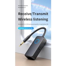 Tr Bluetooth 5.4 Ses Alıcı & Verici – 2'si 1 Arada Aux Adaptör, 3.5mm Jak, Usb-C Şarj, 15M Kab