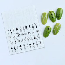 Trendexa Geometrik Dizayn Tırnak Sticker, Tırnak Etiketi, Nail Art JO-1068