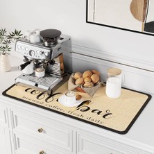 Trendexa Kahve Makinesi, Kahve Mat Kahve Bar Matı Leke Emici Kurutma Matı Su Geçirmez Kauçuk Destekli Kahve Makinesi Kahve Makinesi Kahve Makinesi Espresso Makinesi Aksesuarları-80 cm x 43 cm
