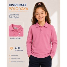 Beniz Kids Ilkokul Polo Yaka Uzun Kol Pike Tişört