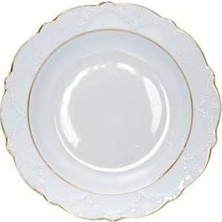 Trendexa Hazan Altın Yaldızlı Çukur Tabak, 22 cm