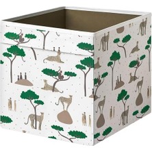 Trendexa Kutu, Sandlöpare Beyaz-Çok Renkli Desenli 33X38X33 cm 10613301 | Ikea 33X38X33 cm Kutu