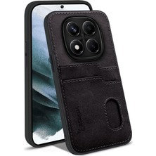 Xiaomi Redmi Note 15 Pro 5g Uyumlu Kılıf Zebana Kartlıklı Lüx Deri Kılıf Siyah
