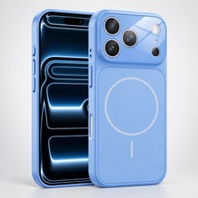 Apple iPhone 18 Pro Max Uyumlu Kılıf Zebana Titanmag Kılıf (Iphone 18 Pro Max Görünümlü) Açık Mavi