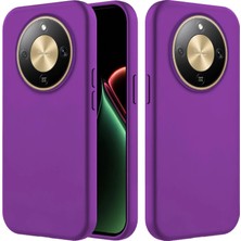 Honor Magic 8 Lite Uyumlu Kılıf Zebana Içi Kadife Silinebilir Lansman Kılıf Derin Mor
