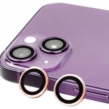 Sh Apple Iphone 15 Plus Raze Metal Kamera Lens - Pembe Sh Najmaddin