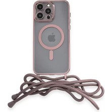 TeknoKapsül Apple Iphone 13 Pro Kılıf Divo Lazer Askılı Magsafe Kapak - Pembe
