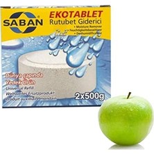 Trendexa Rutubet Giderici Nem Alıcı Yedek Tablet 2X500 G, Yeşil Elma Kokulu