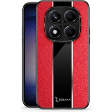 Xiaomi Redmi Note 15 Pro 5g Uyumlu Kılıf Zebana Premium Deri Kılıf Kırmızı